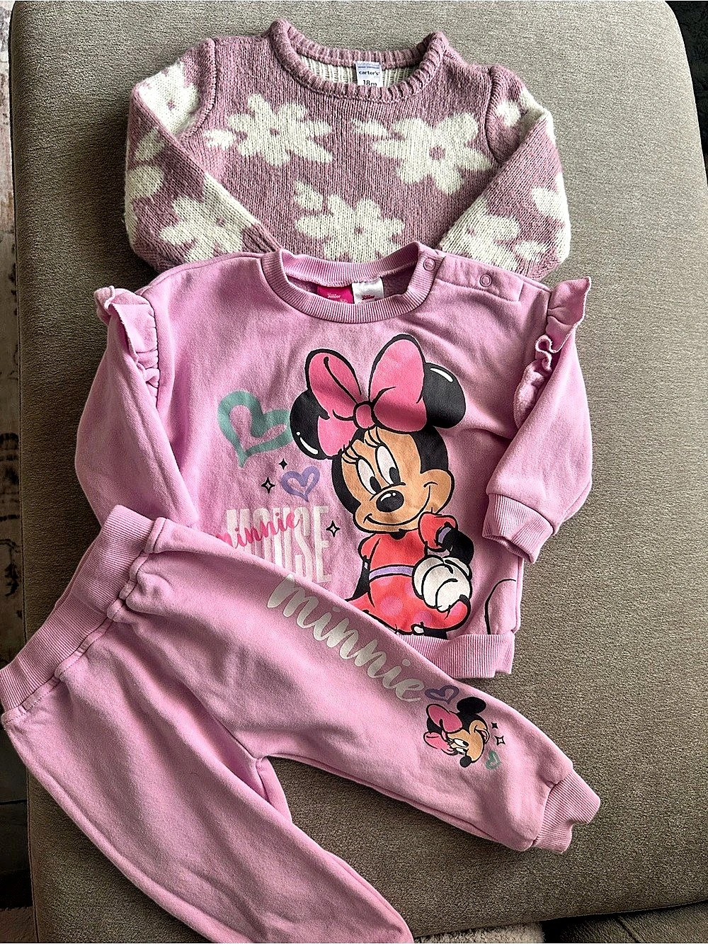 Carter's , Disney Minnie Mouse Pink Baby 18M